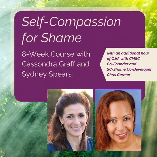 June 3, Wednesdays 10am-12:30pm PT, Self-Compassion for Shame 8-Week Course